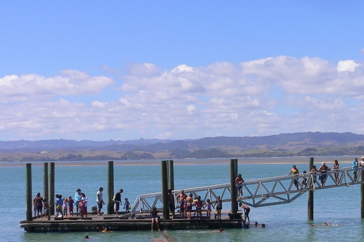 Kāwhia Harbour wharf