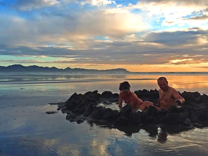 Te Puia hot water spring beach